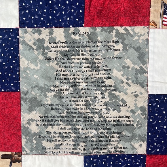 Army Handmade Prayer Quilt - Picture 3 of 6